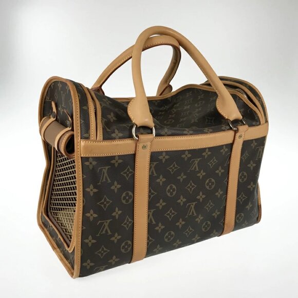Authentic Louis Vuitton Sac Chien 40 Dog Carrier Monogram Pet Travel Bag Purse - Picture 4 of 16